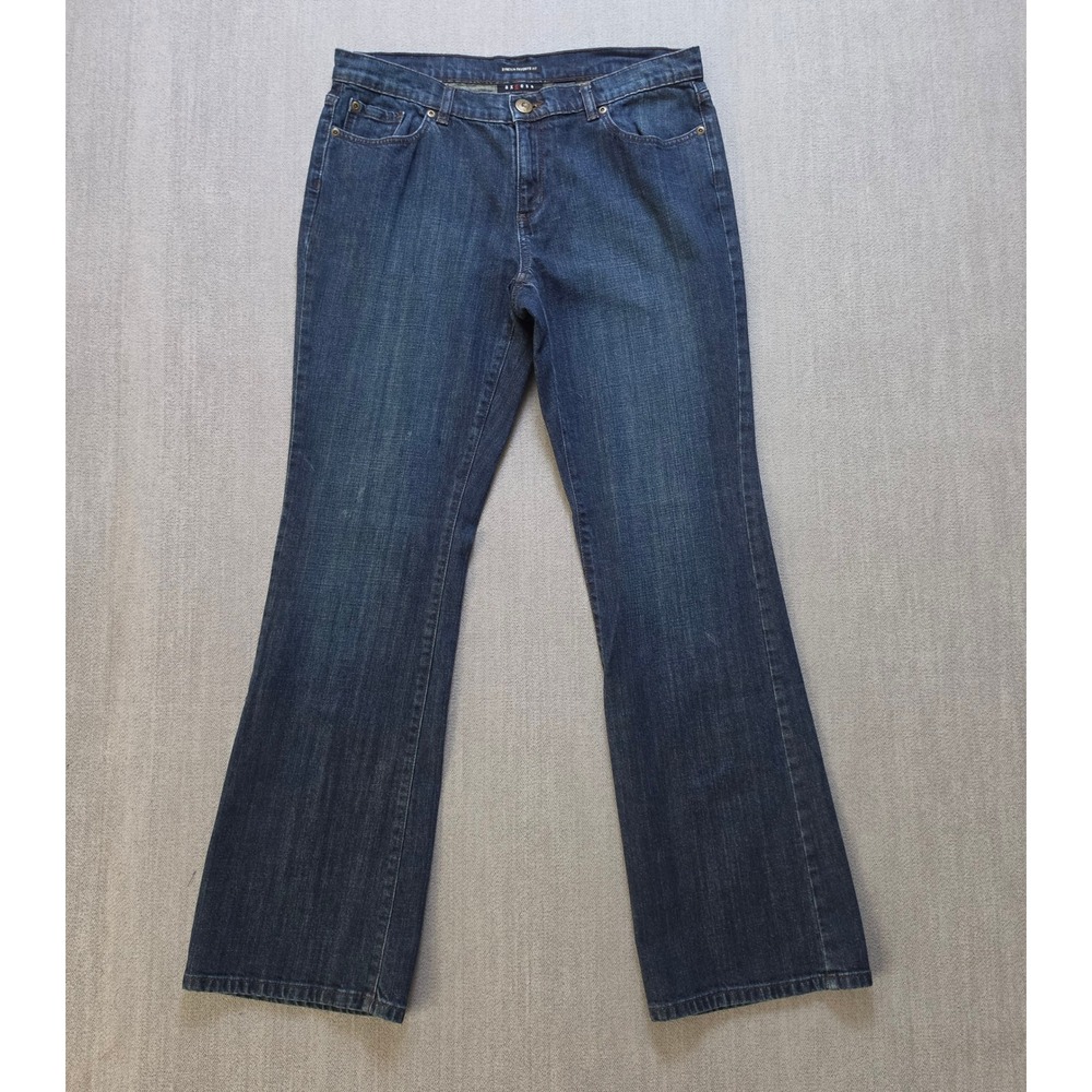 Axcess Bootcut Jeans Womens 12 Dark Wash Stretch Favorite Fit Denim